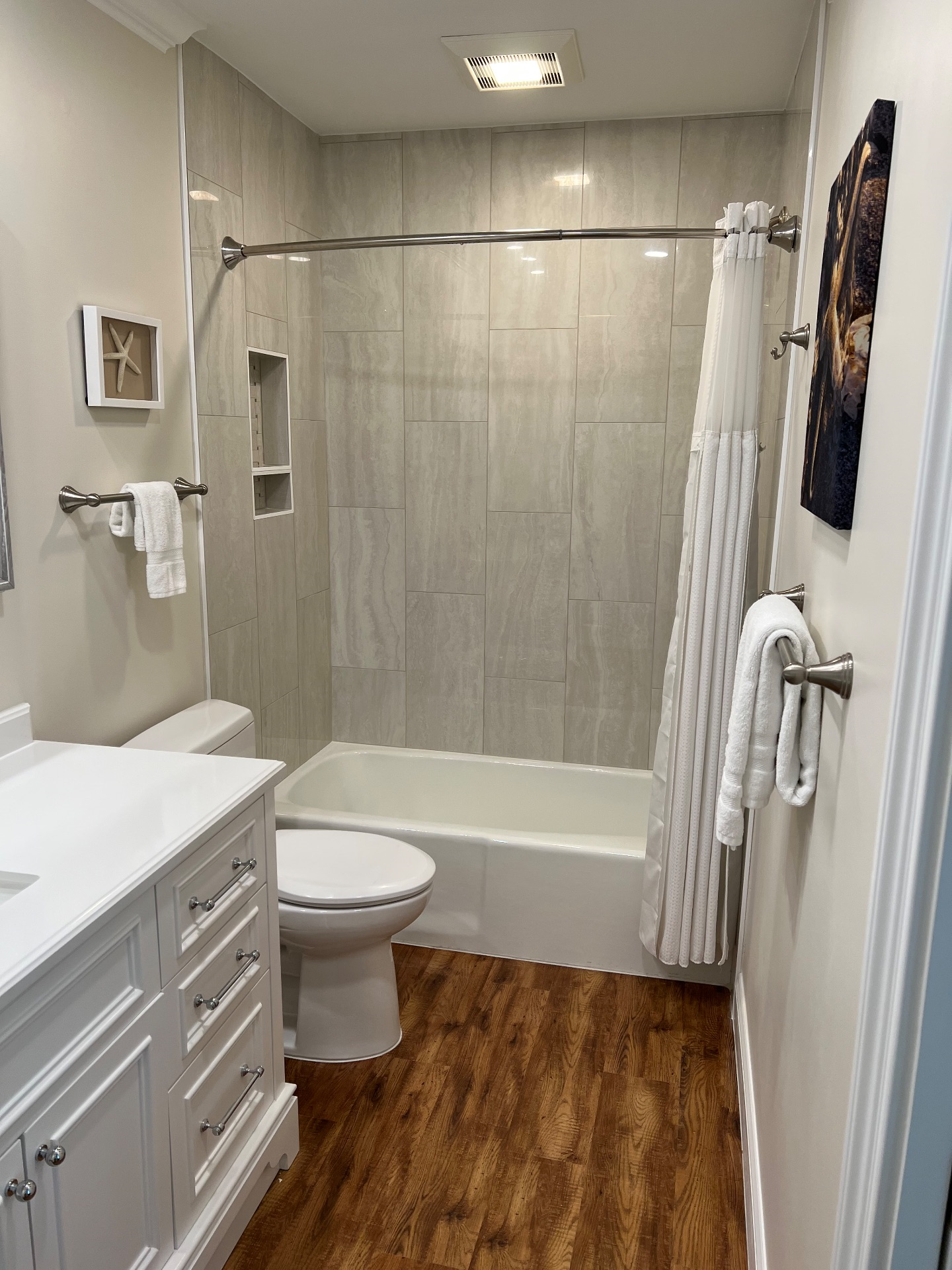 Newly renovated bathroom in second bedroom