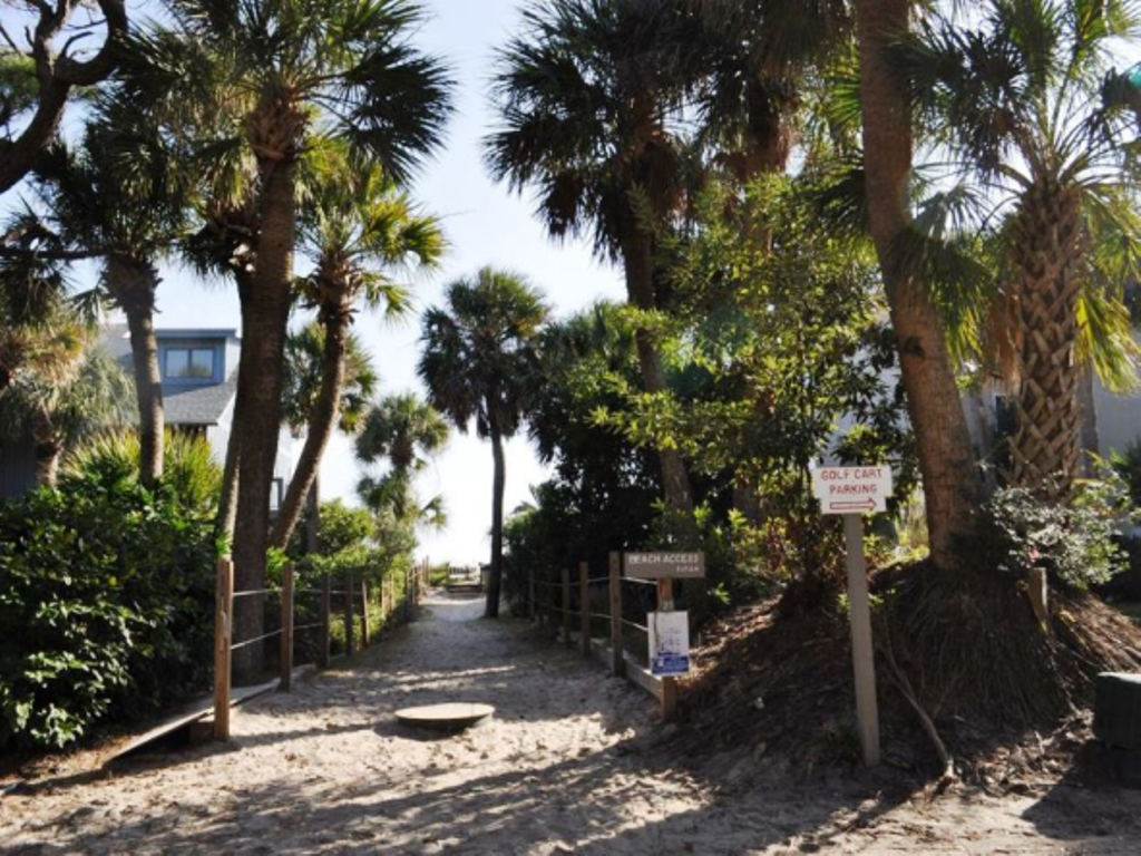 Beach access right at the end of the street! Load up the crazy golf cart and go!