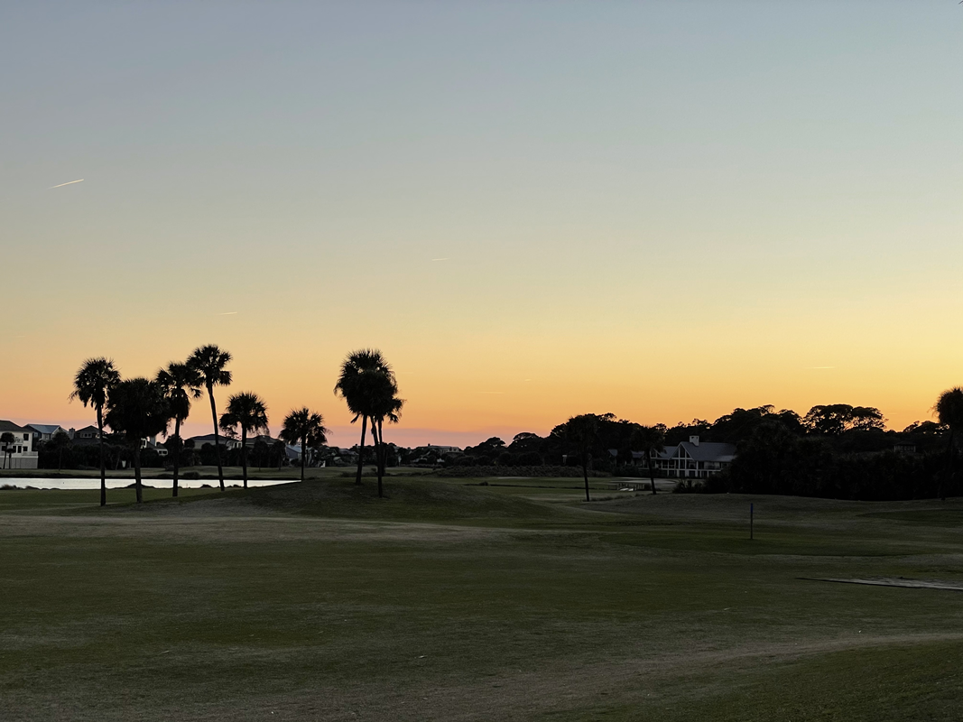 Sunset over Ocean Point Golf Course 