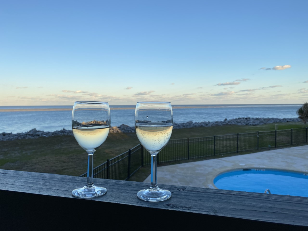 Cheers to an amazing view!