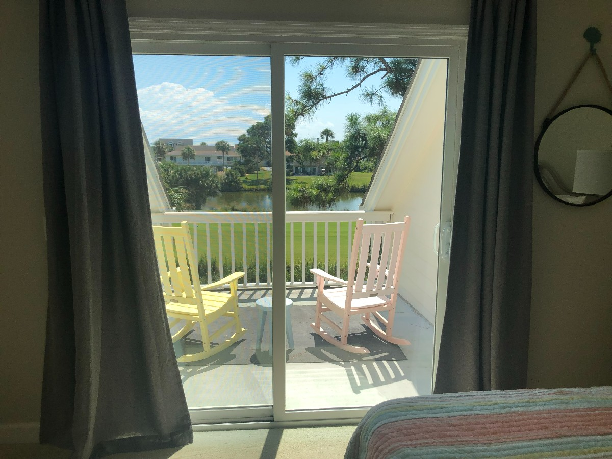 King bedroom's own personal balcony overlooking the golf course