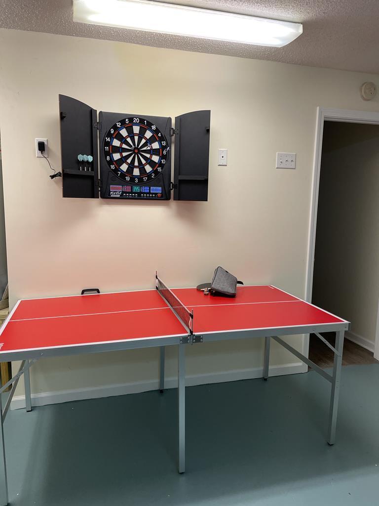 table tennis and darts as well downstairs! 