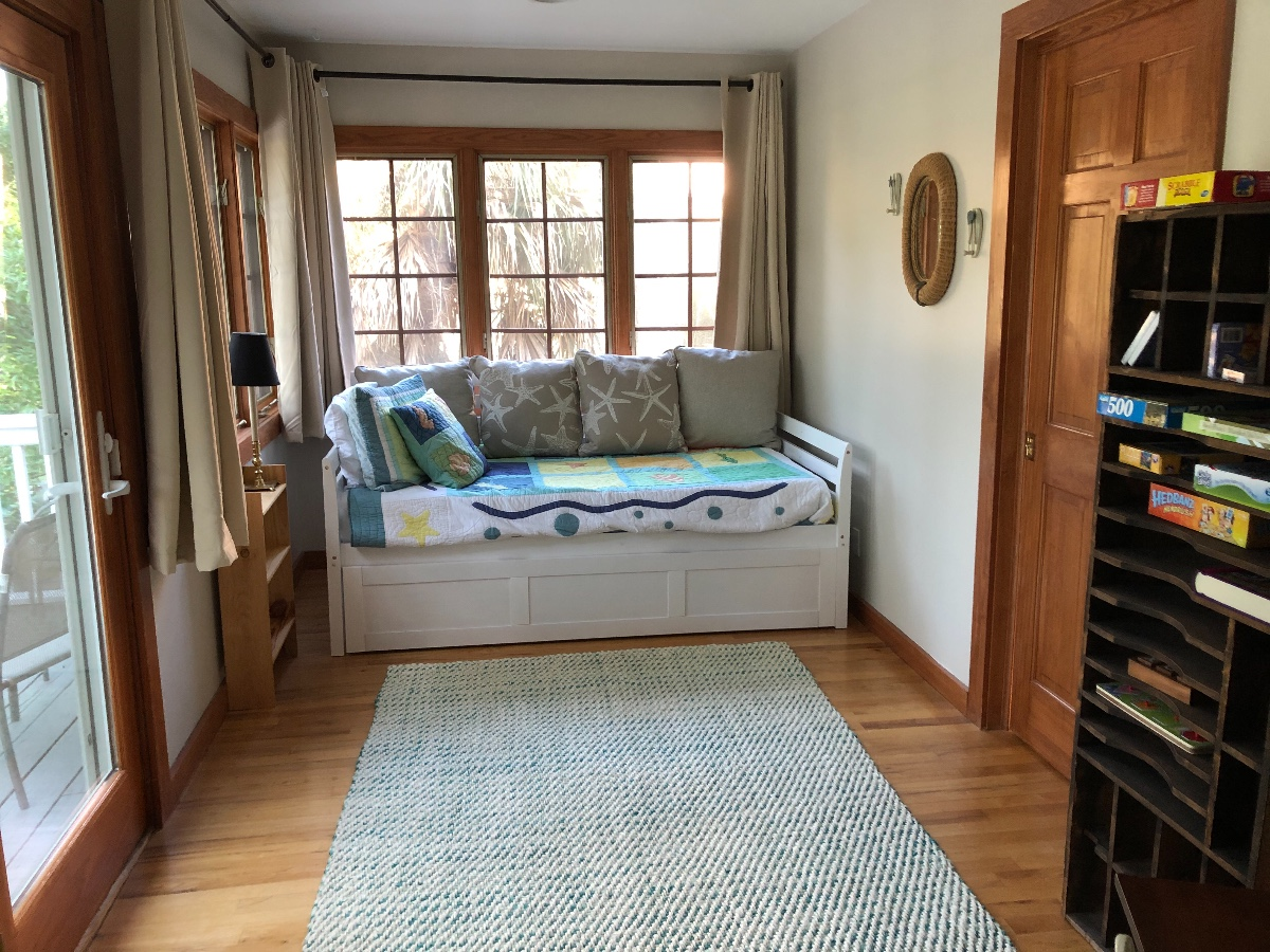 Sleeping porch with day bed and trundle