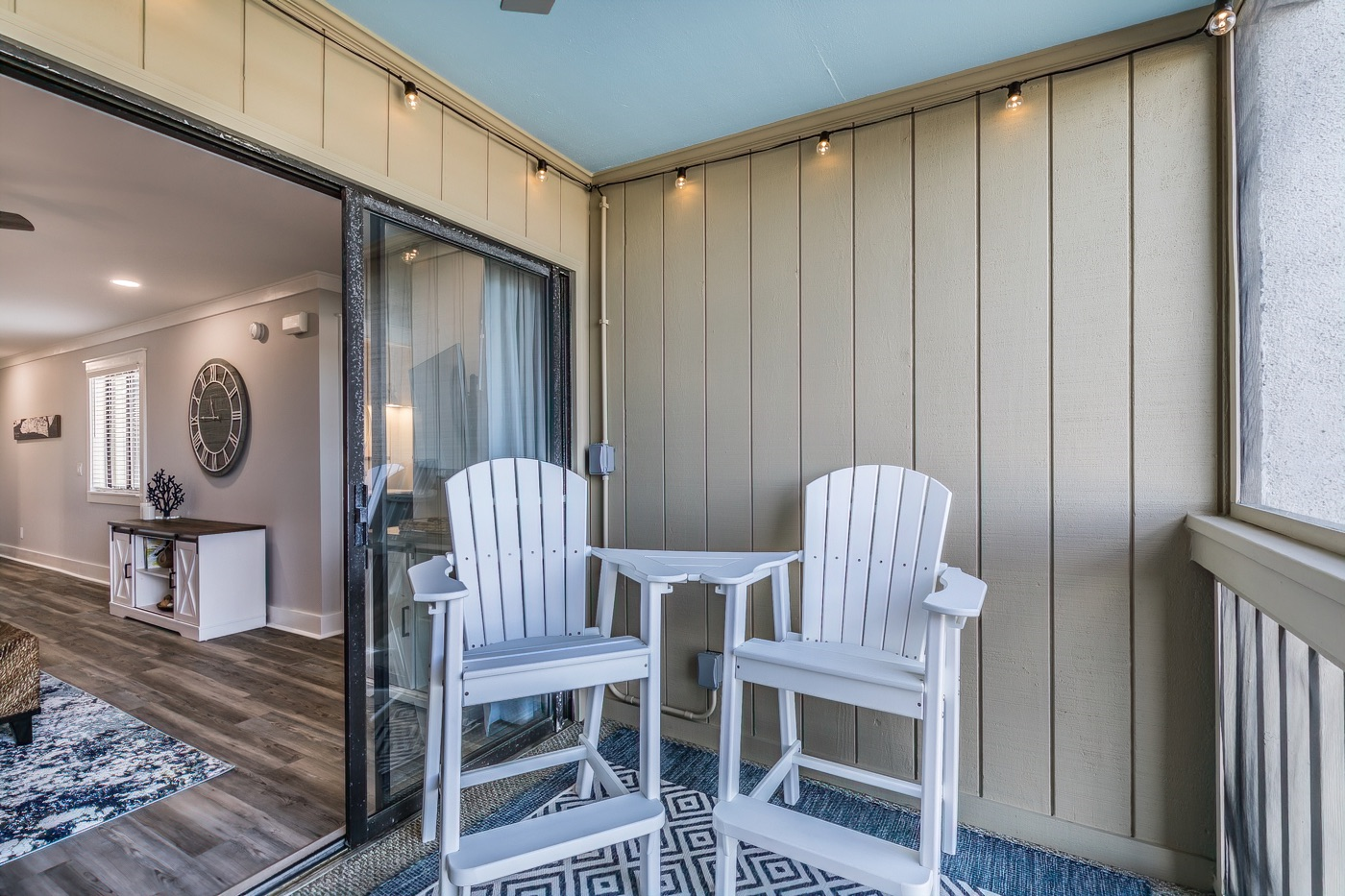 Tall Adirondack chairs allow for INCREDIBLE and unobstructed views of the marsh and canal.