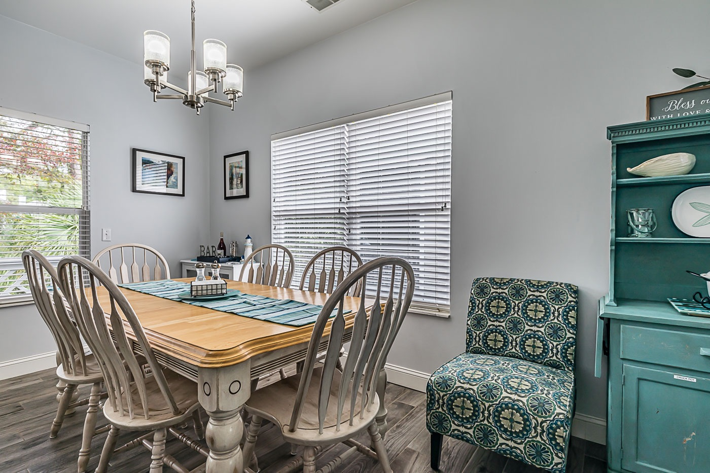 Dining area is perfect for dinner, card games, or puzzles!