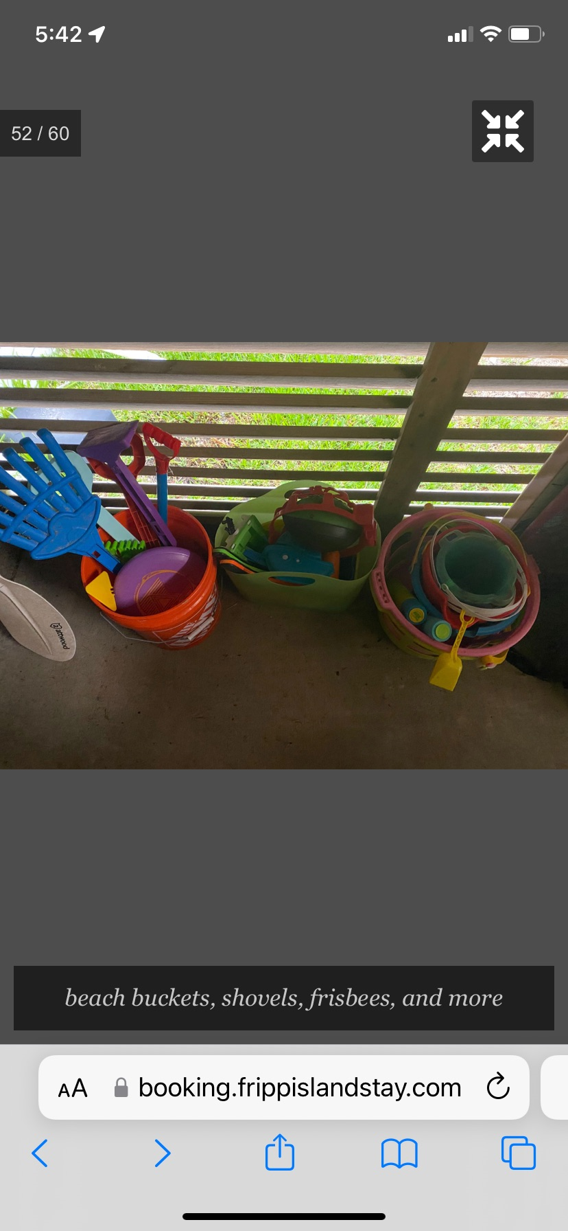 Beach buckets and toys