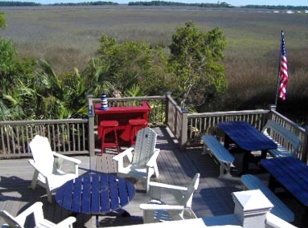 Picnic Spot offers the perfect place for outdoor cookouts overlooking Marsh